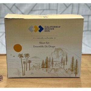 California Design Den Sateen Twin XL Sheet Set Bright White